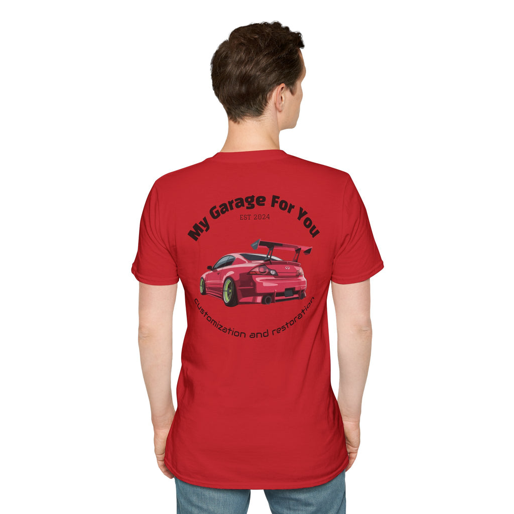 My Garage For You Unisex Softstyle T-Shirt | Ideal Gift for Car Enthusiasts, Casual Wear, Birthday, Father's Day