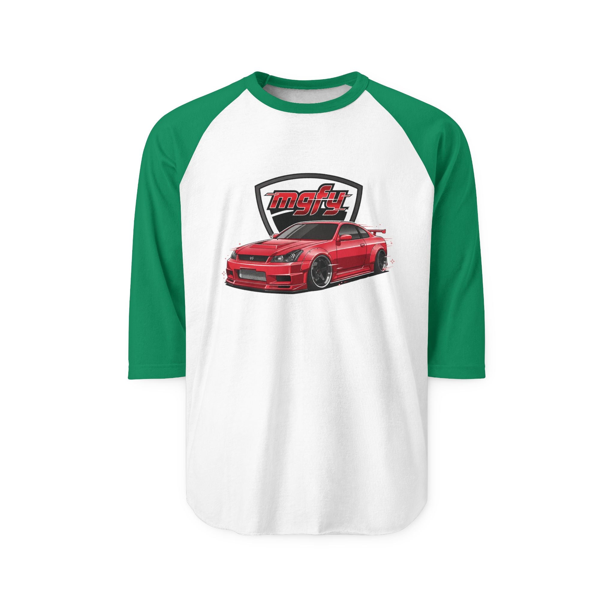 MGFY Custom Car Raglan Shirt — MGFY Logo Tee