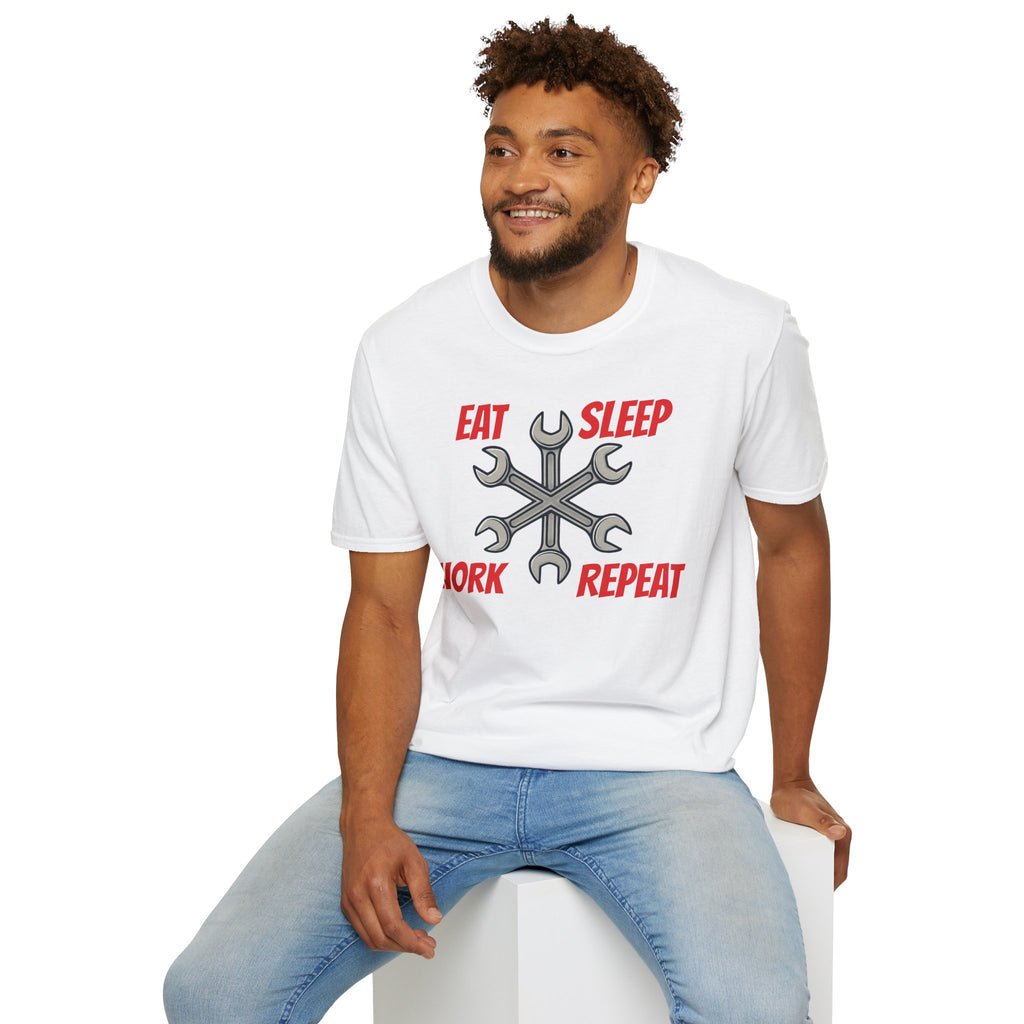 Mechanic Wrench 'Eat Sleep Work Repeat' T-Shirt