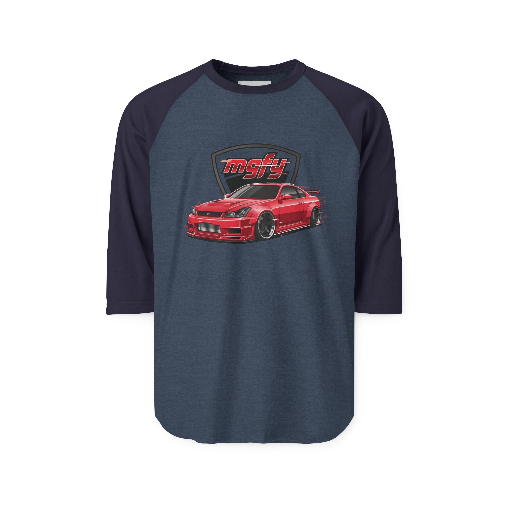 MGFY Custom Car Raglan Shirt — MGFY Logo Tee