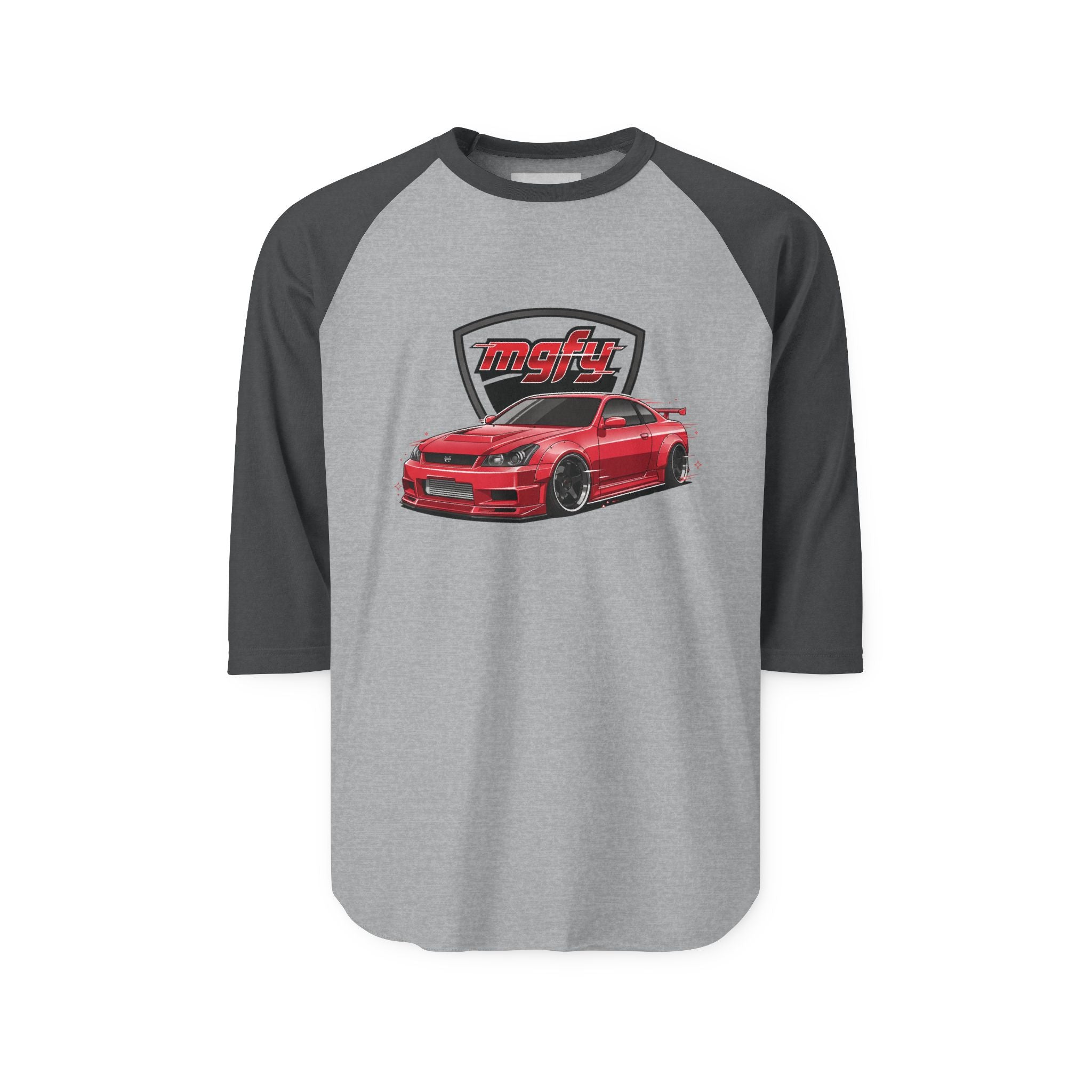 MGFY Custom Car Raglan Shirt — MGFY Logo Tee