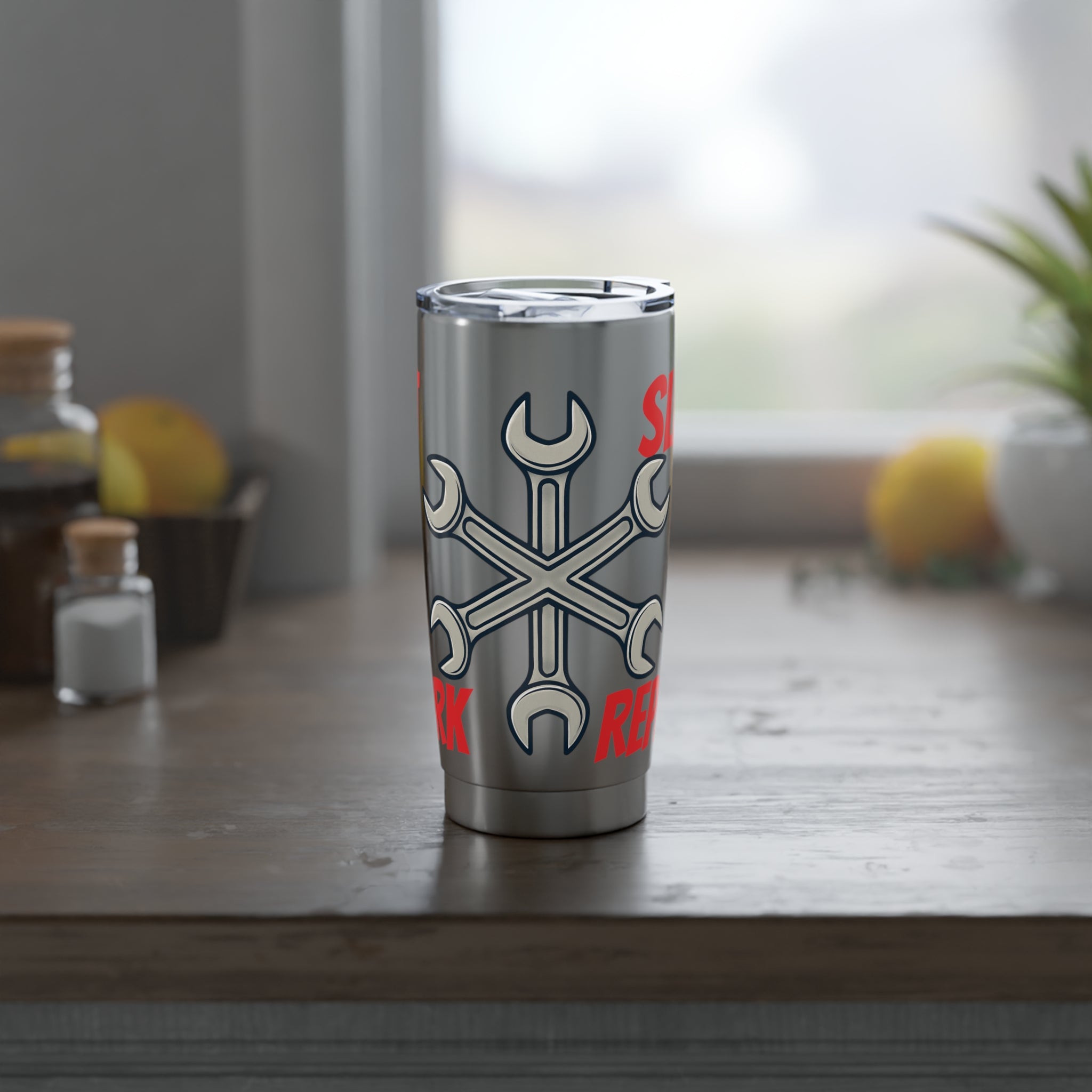 Eat Sleep Work Repeat 20oz Tumbler — Stainless Travel Cup for Commuters & Office Workers