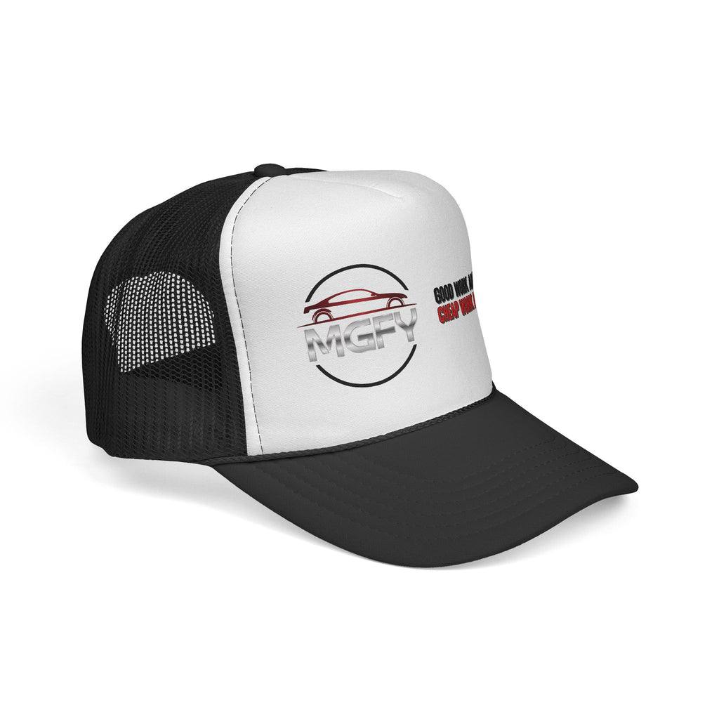 MGFY Logo Trucker Cap — Vintage 'Old Saying' Patch