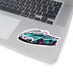 MGFY Supercar Kiss-Cut Sticker — Teal Sports Car with 'MGFY' Graphic