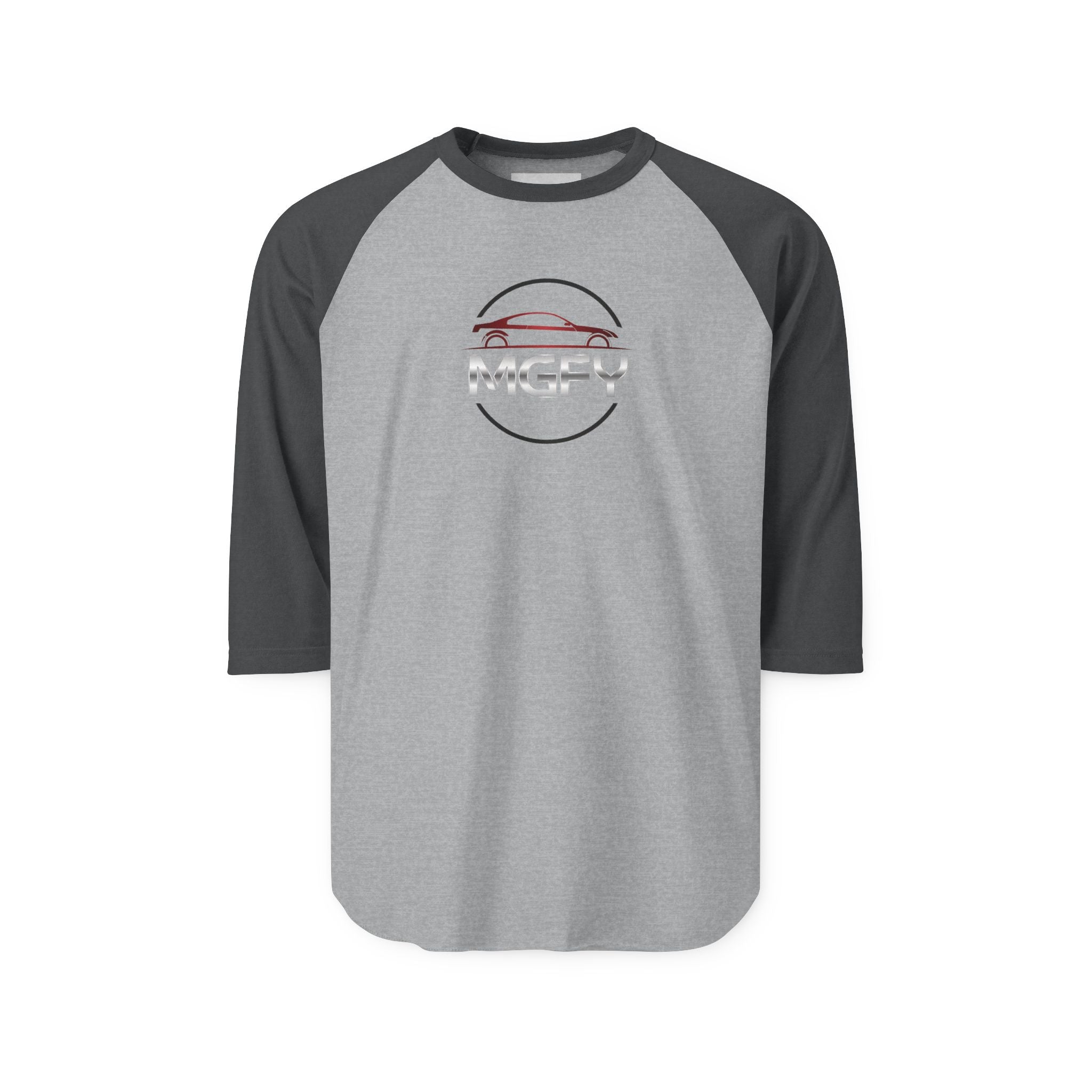 MGFY Raglan Shirt — Three-Quarter Sleeve Baseball Tee with MGFY Logo