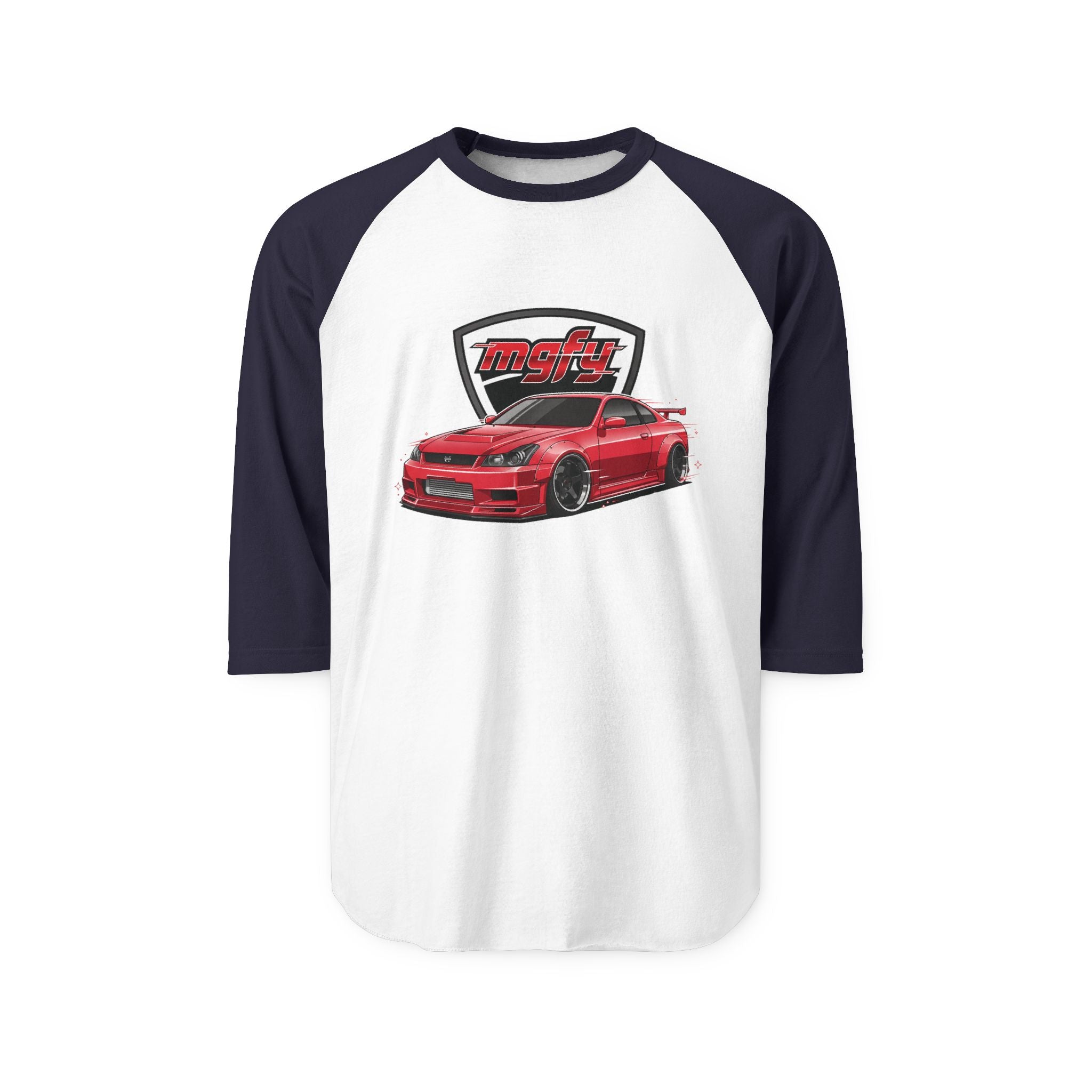 MGFY Custom Car Raglan Shirt — MGFY Logo Tee