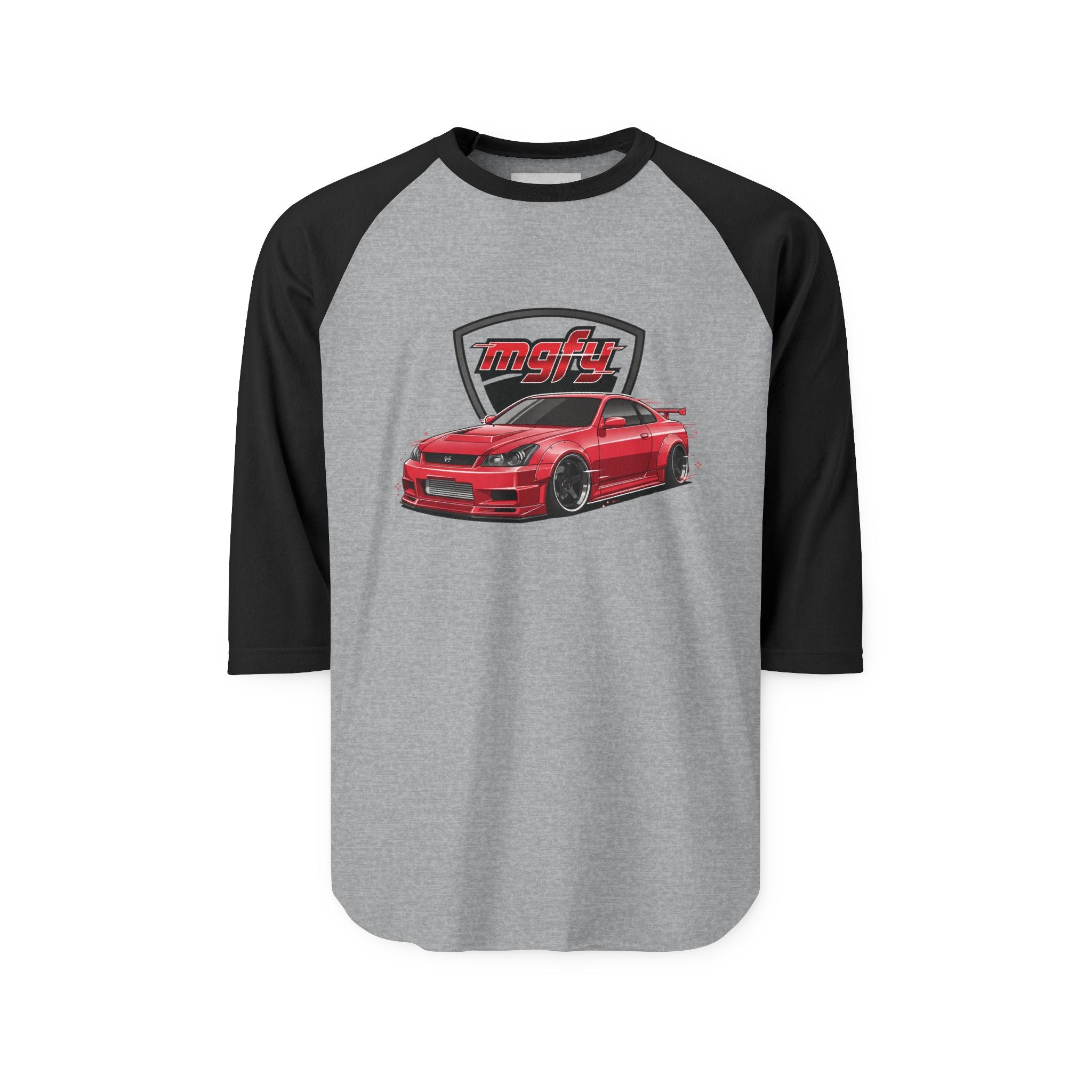 MGFY Custom Car Raglan Shirt — MGFY Logo Tee