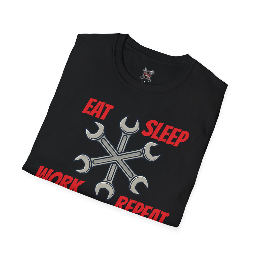 Mechanic Wrench 'Eat Sleep Work Repeat' T-Shirt