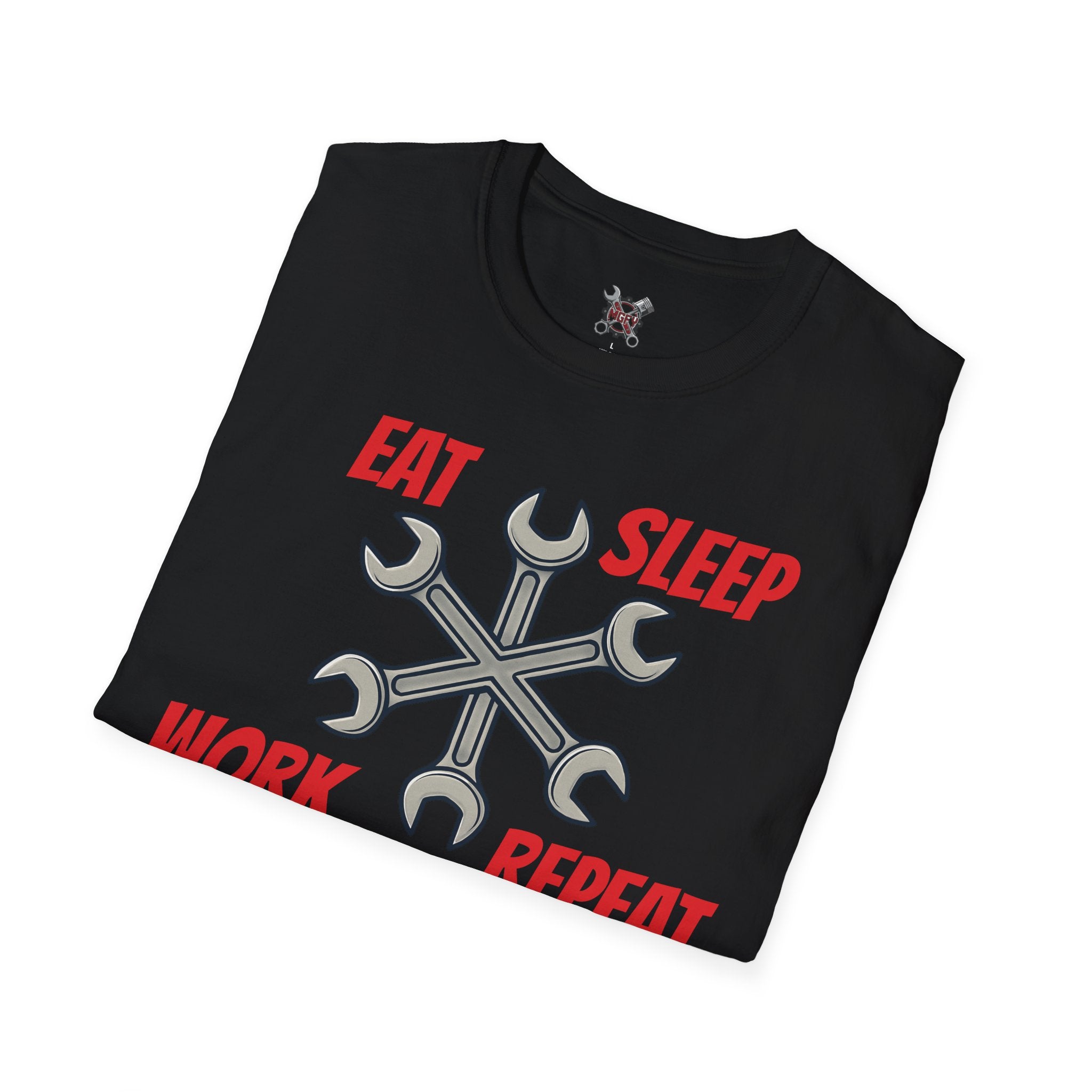 Mechanic Wrench 'Eat Sleep Work Repeat' T-Shirt