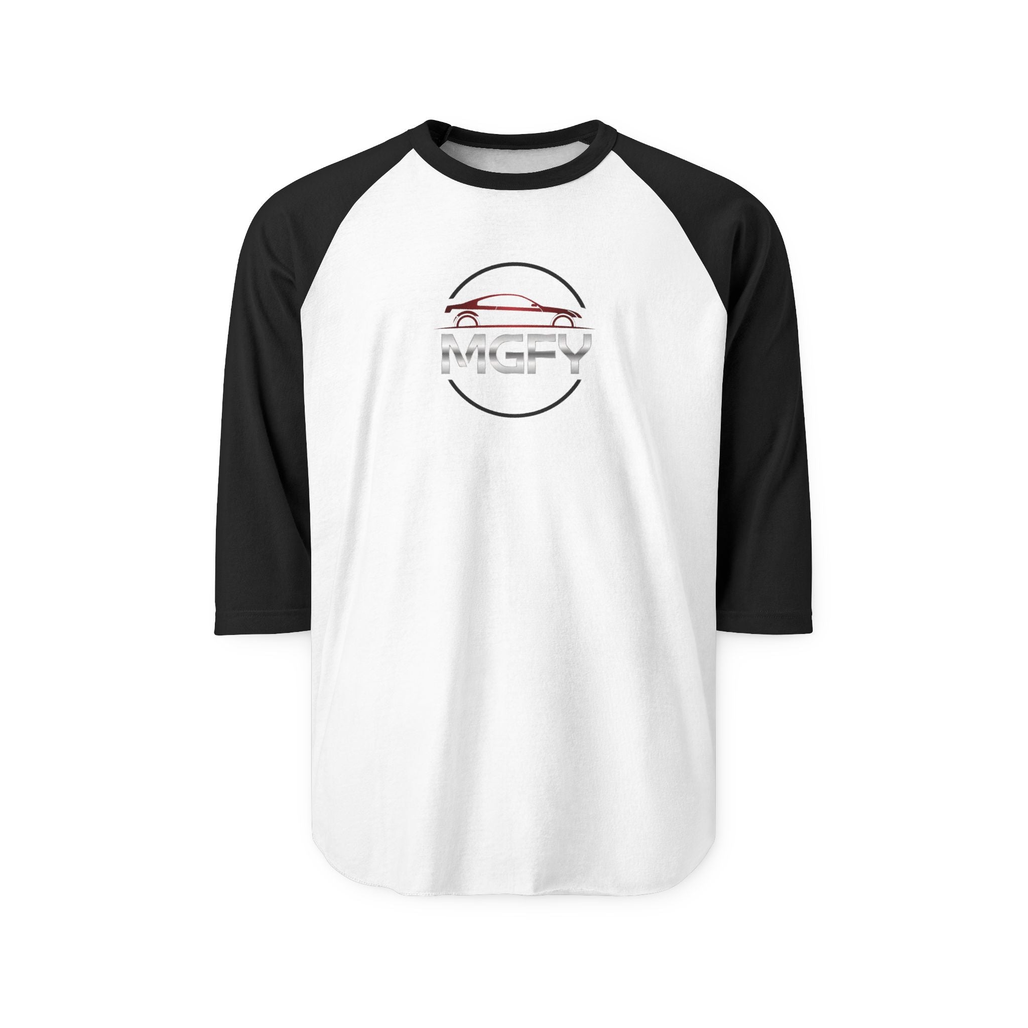 MGFY Raglan Shirt — Three-Quarter Sleeve Baseball Tee with MGFY Logo