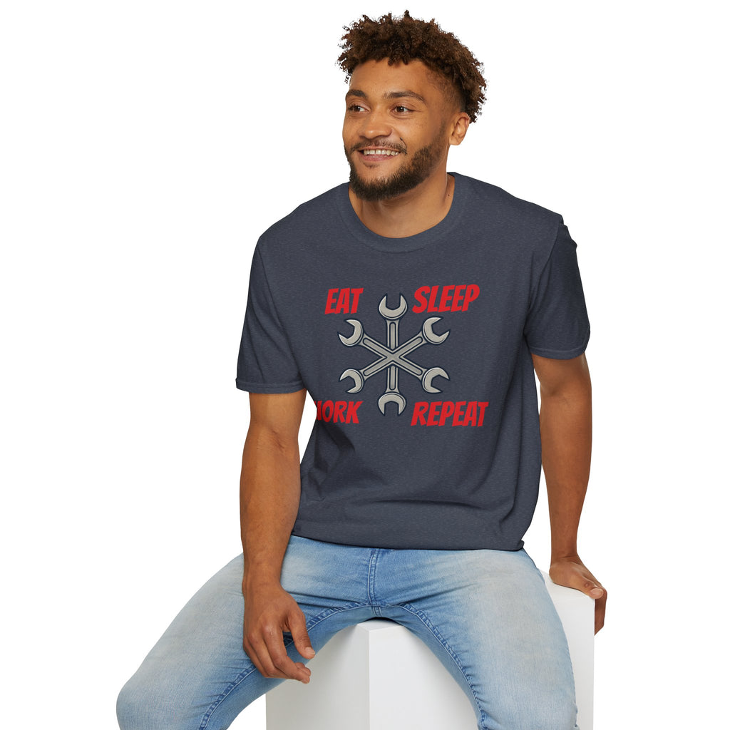 Mechanic Wrench 'Eat Sleep Work Repeat' T-Shirt