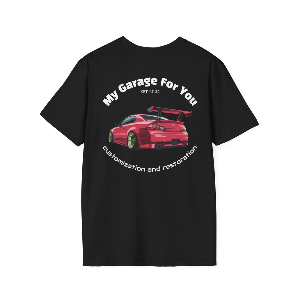 My Garage For You Unisex Softstyle T-Shirt | Ideal Gift for Car Enthusiasts, Casual Wear, Birthday, Father's Day