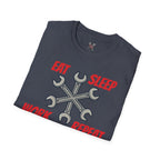 Mechanic Wrench 'Eat Sleep Work Repeat' T-Shirt
