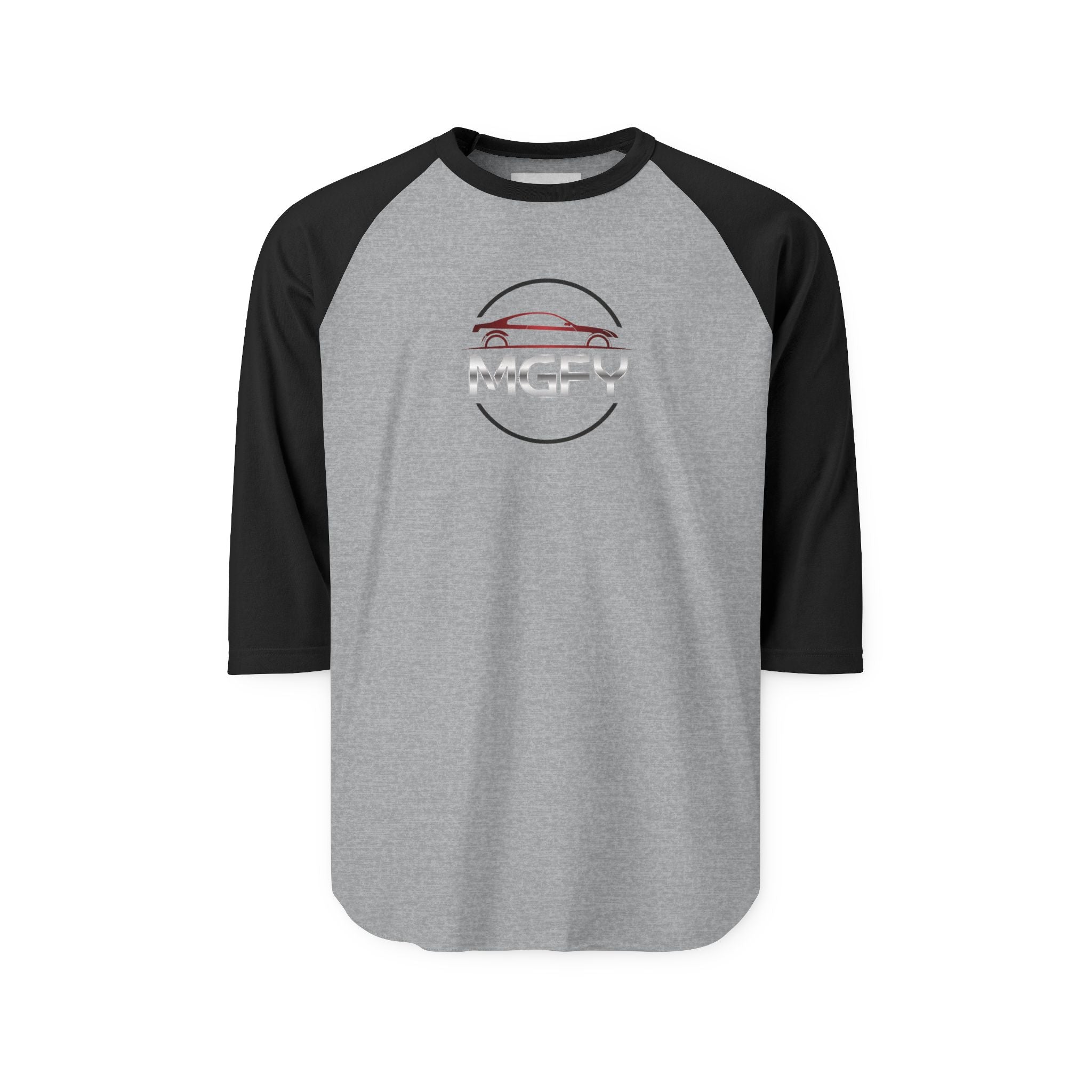MGFY Raglan Shirt — Three-Quarter Sleeve Baseball Tee with MGFY Logo