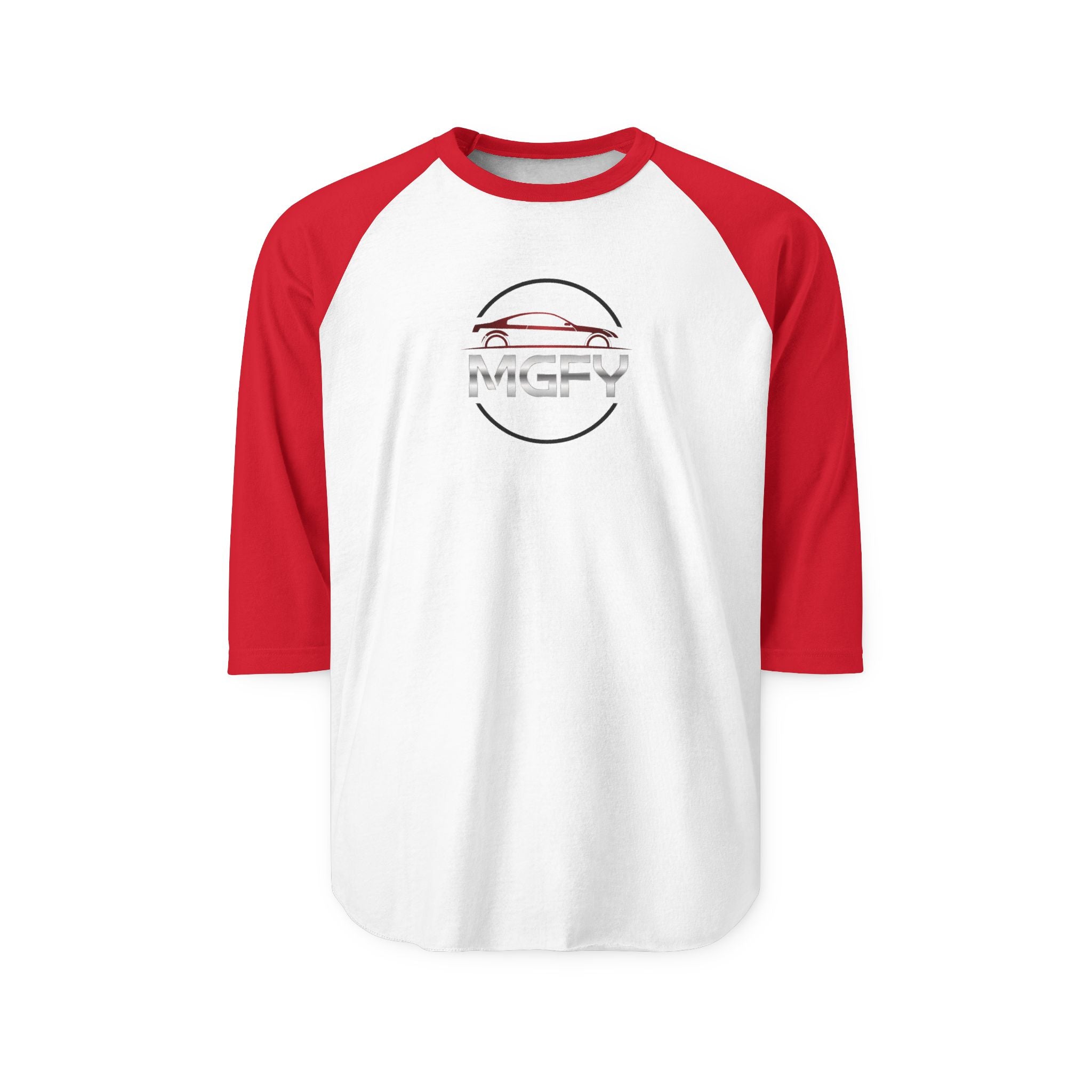MGFY Raglan Shirt — Three-Quarter Sleeve Baseball Tee with MGFY Logo