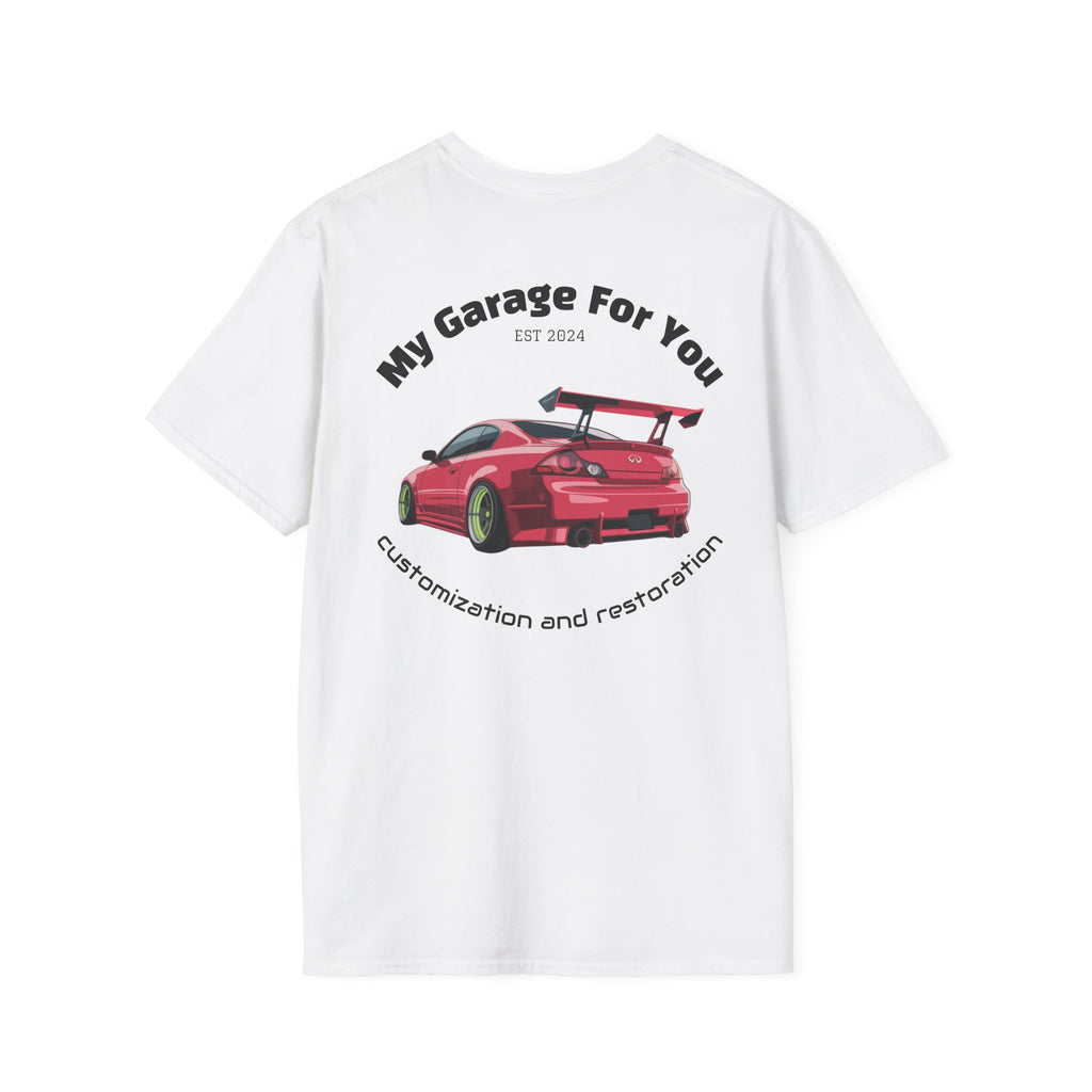 My Garage For You Unisex Softstyle T-Shirt | Ideal Gift for Car Enthusiasts, Casual Wear, Birthday, Father's Day