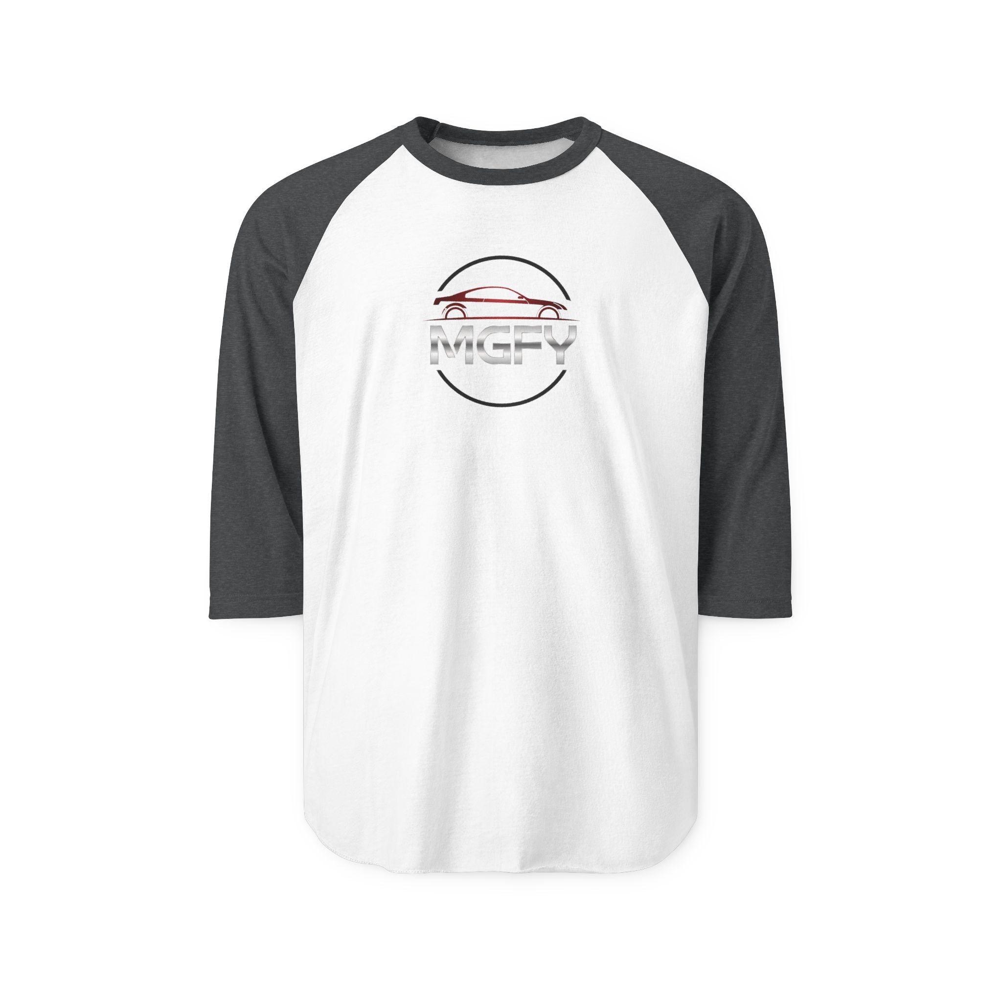 MGFY Raglan Shirt — Three-Quarter Sleeve Baseball Tee with MGFY Logo