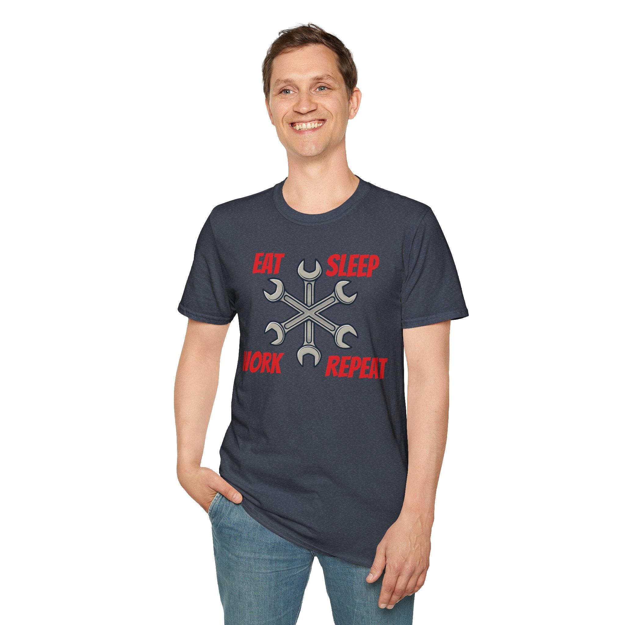 Mechanic Wrench 'Eat Sleep Work Repeat' T-Shirt