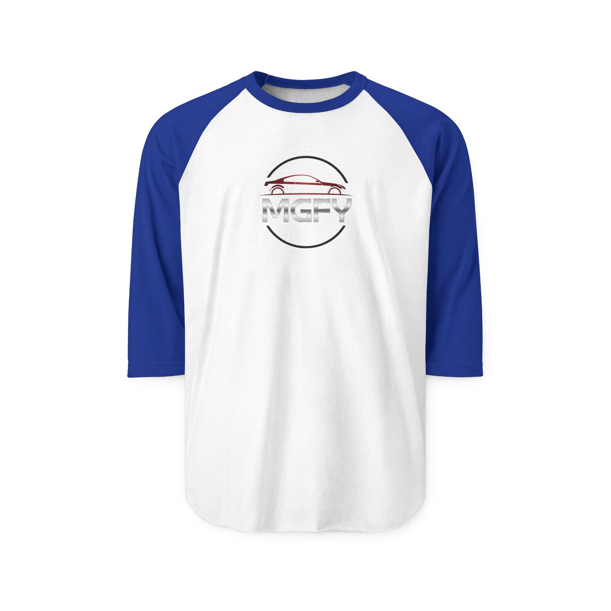 MGFY Raglan Shirt — Three-Quarter Sleeve Baseball Tee with MGFY Logo