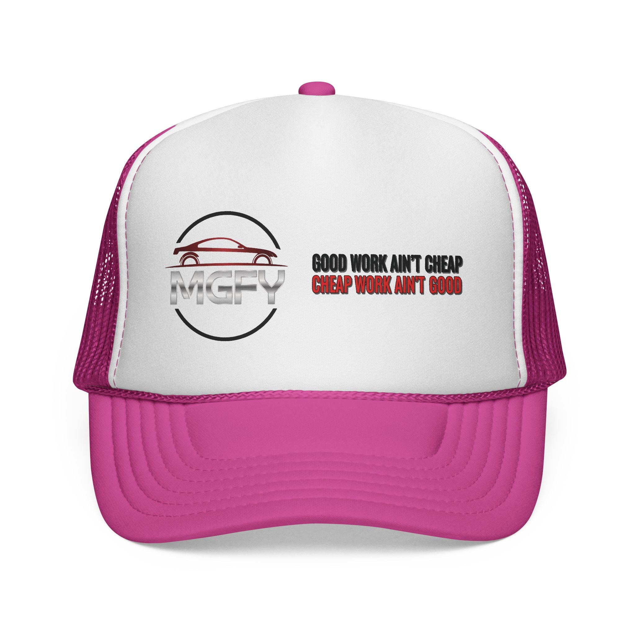 MGFY Logo Trucker Cap — Vintage 'Old Saying' Patch