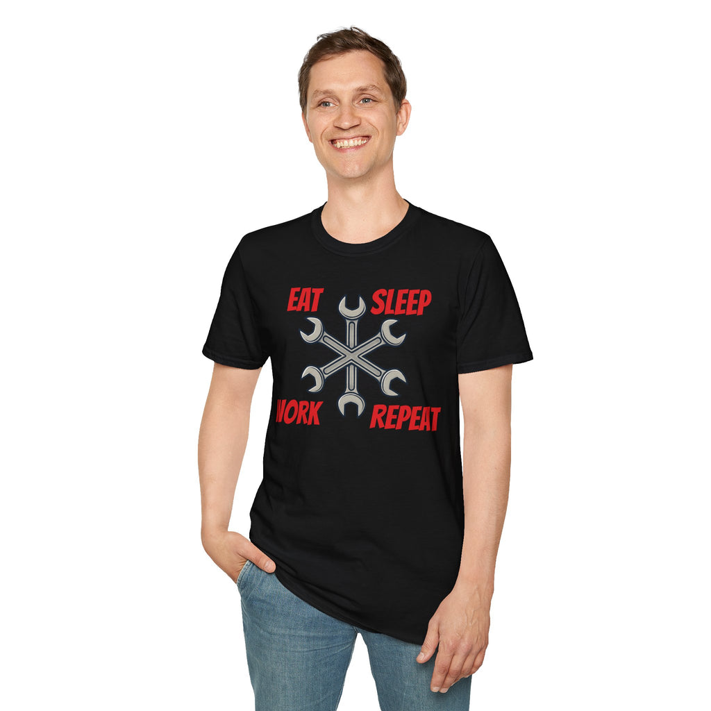 Mechanic Wrench 'Eat Sleep Work Repeat' T-Shirt