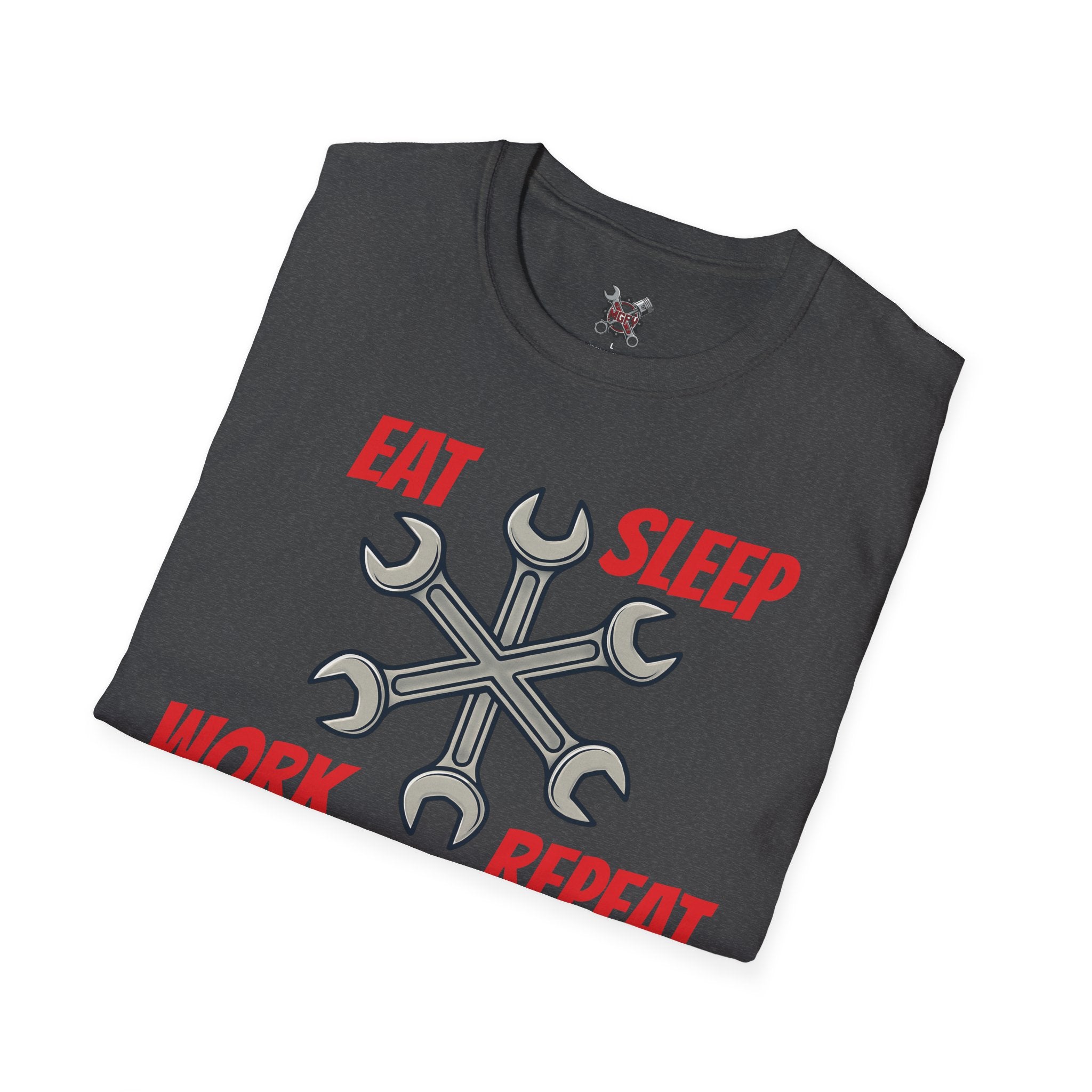 Mechanic Wrench 'Eat Sleep Work Repeat' T-Shirt