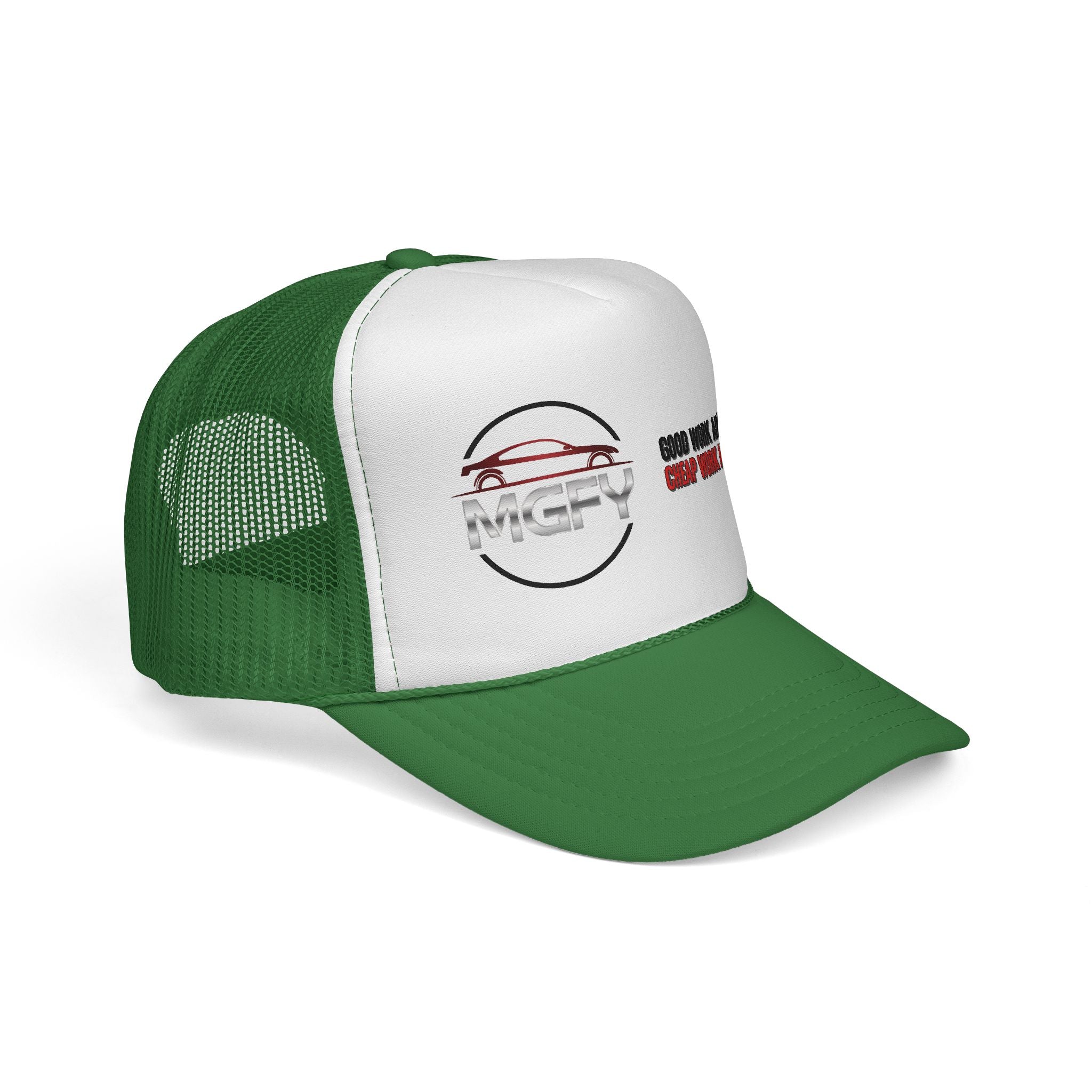 MGFY Logo Trucker Cap — Vintage 'Old Saying' Patch