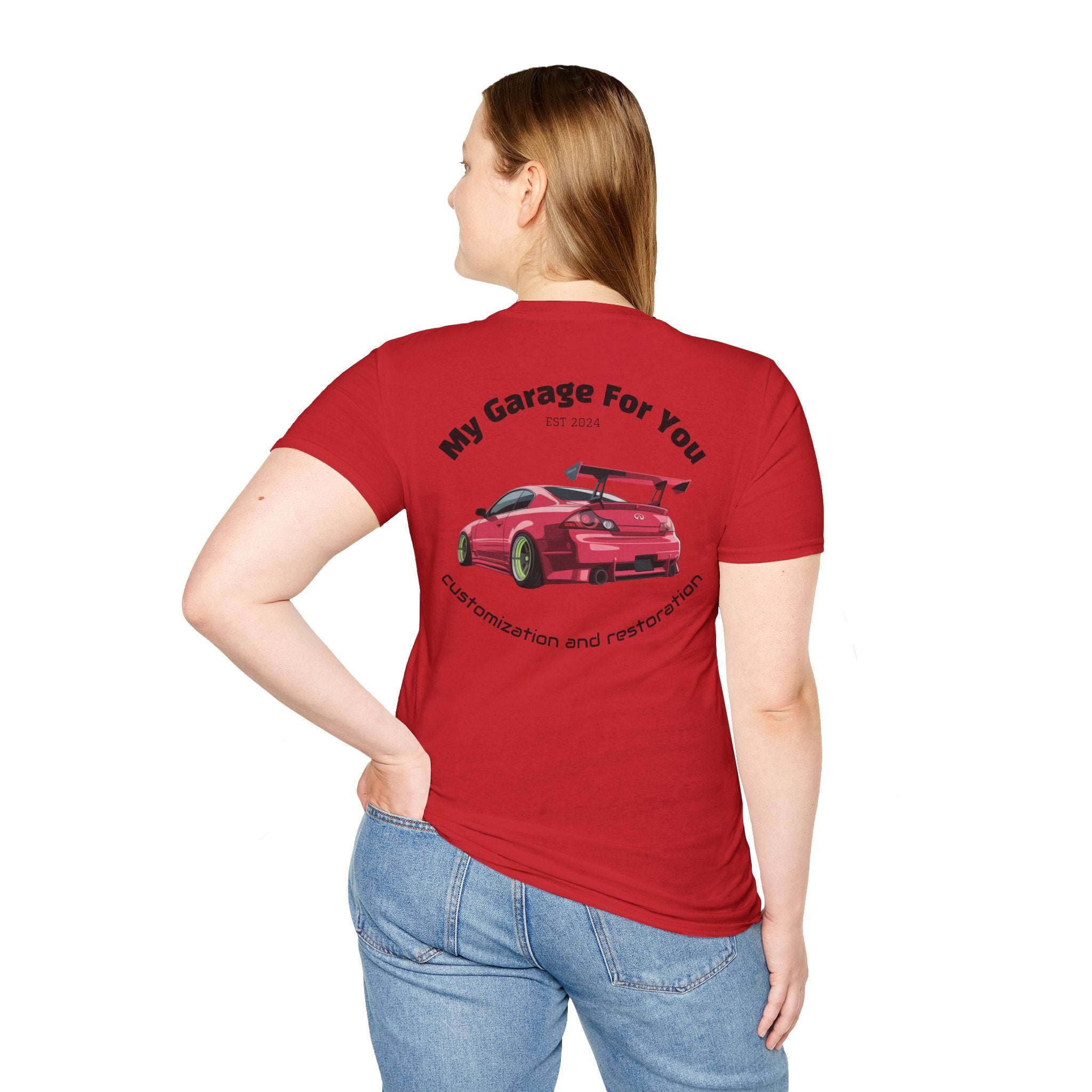 My Garage For You Unisex Softstyle T-Shirt | Ideal Gift for Car Enthusiasts, Casual Wear, Birthday, Father's Day