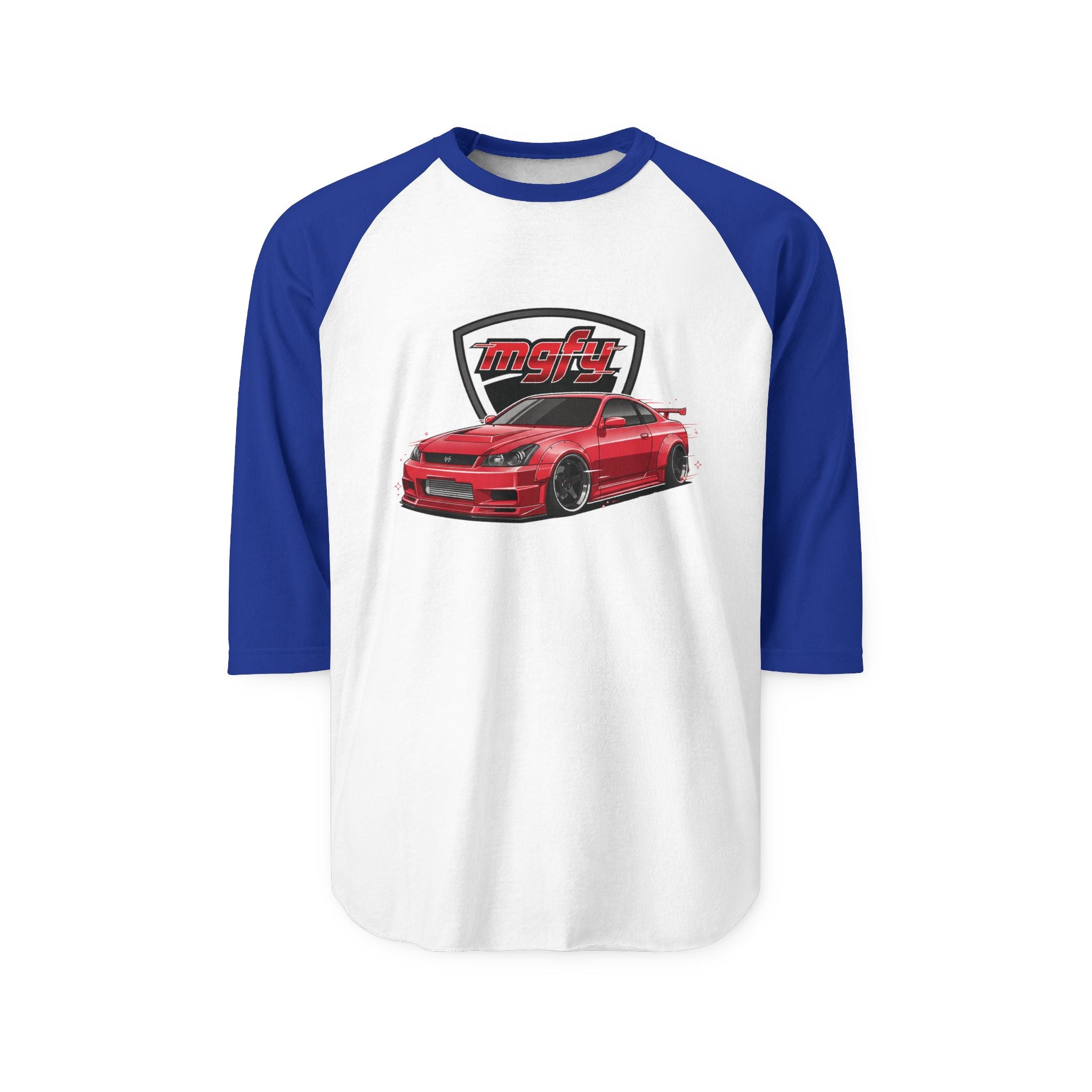 MGFY Custom Car Raglan Shirt — MGFY Logo Tee