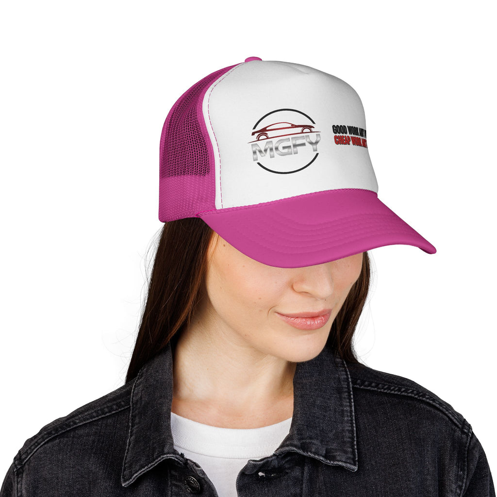 MGFY Logo Trucker Cap — Vintage 'Old Saying' Patch