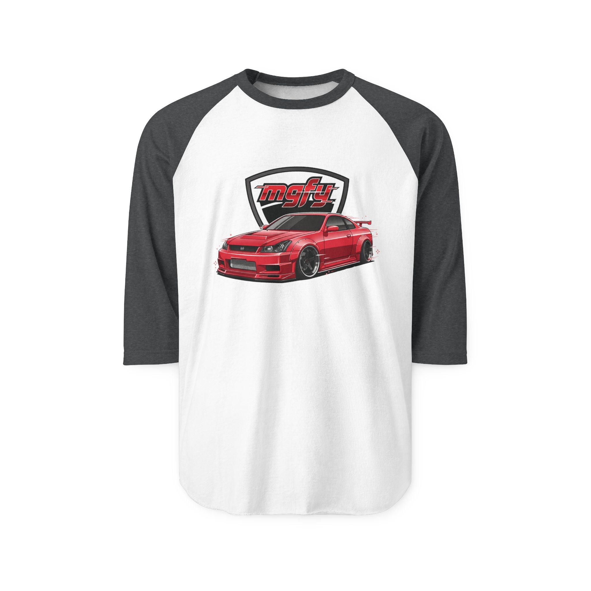 MGFY Custom Car Raglan Shirt — MGFY Logo Tee