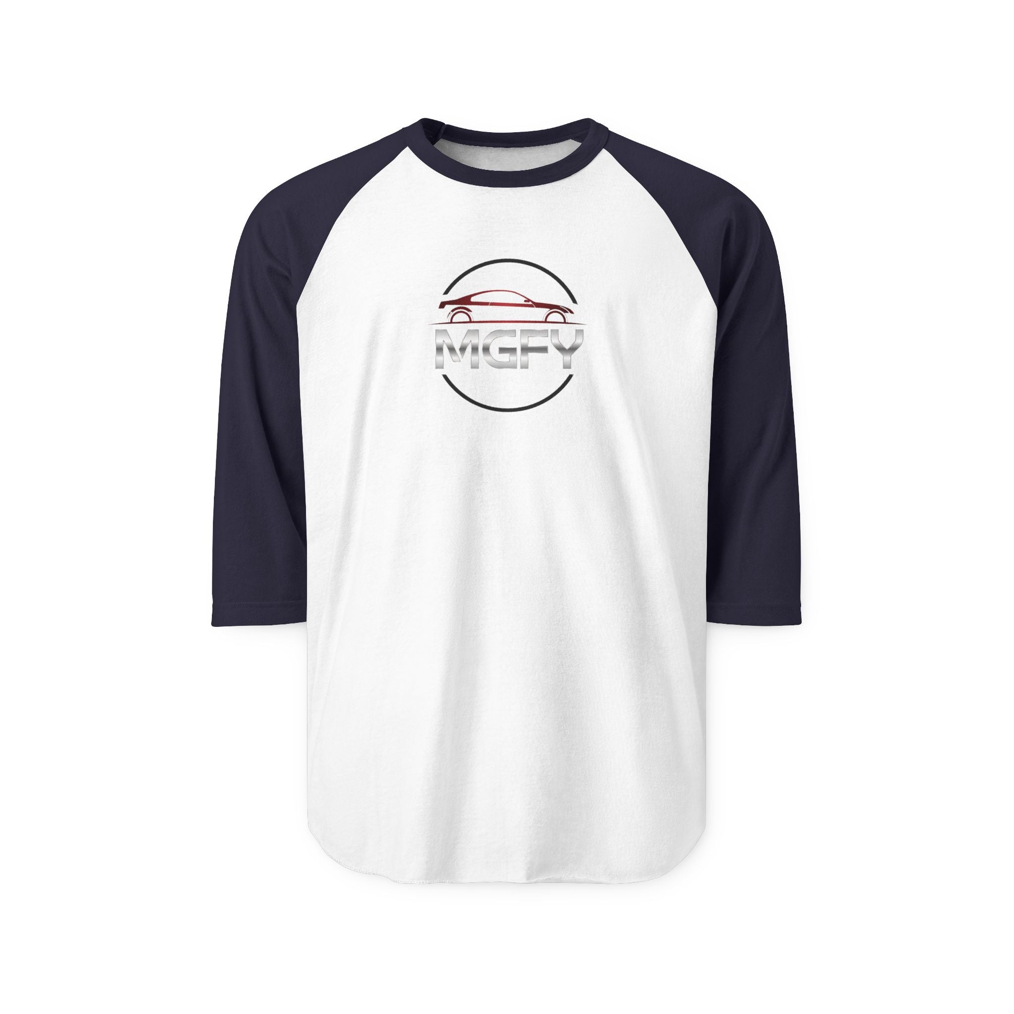 MGFY Raglan Shirt — Three-Quarter Sleeve Baseball Tee with MGFY Logo