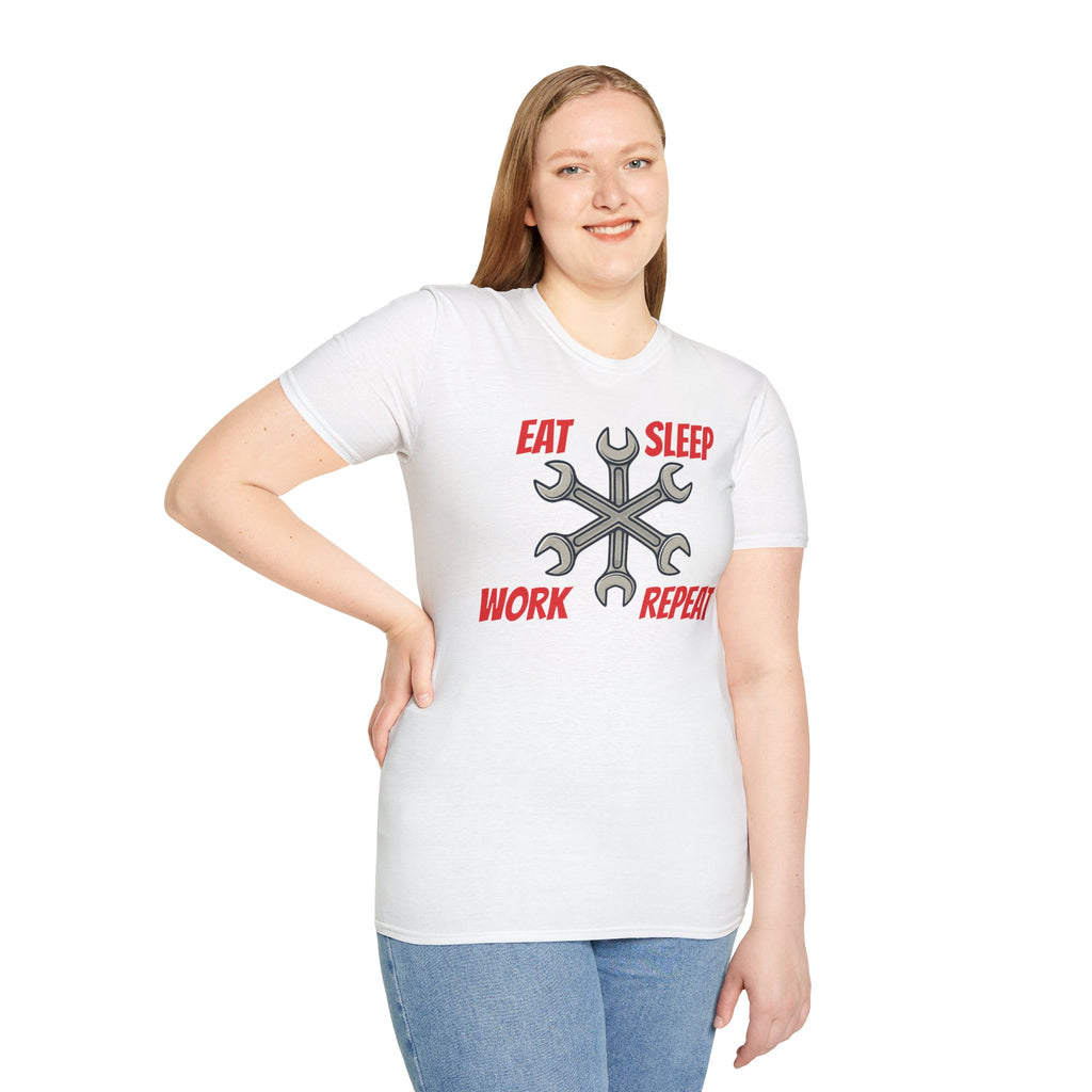 Mechanic Wrench 'Eat Sleep Work Repeat' T-Shirt