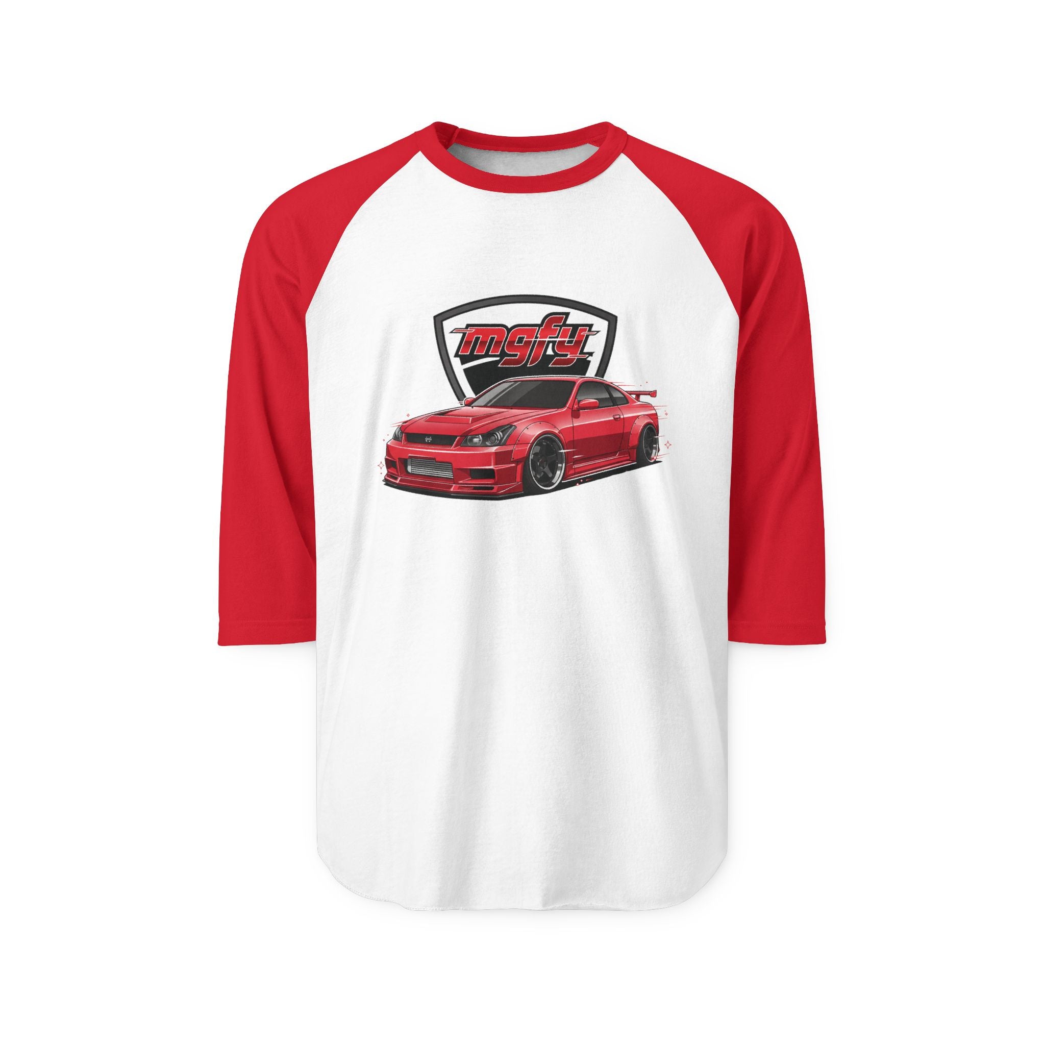MGFY Custom Car Raglan Shirt — MGFY Logo Tee