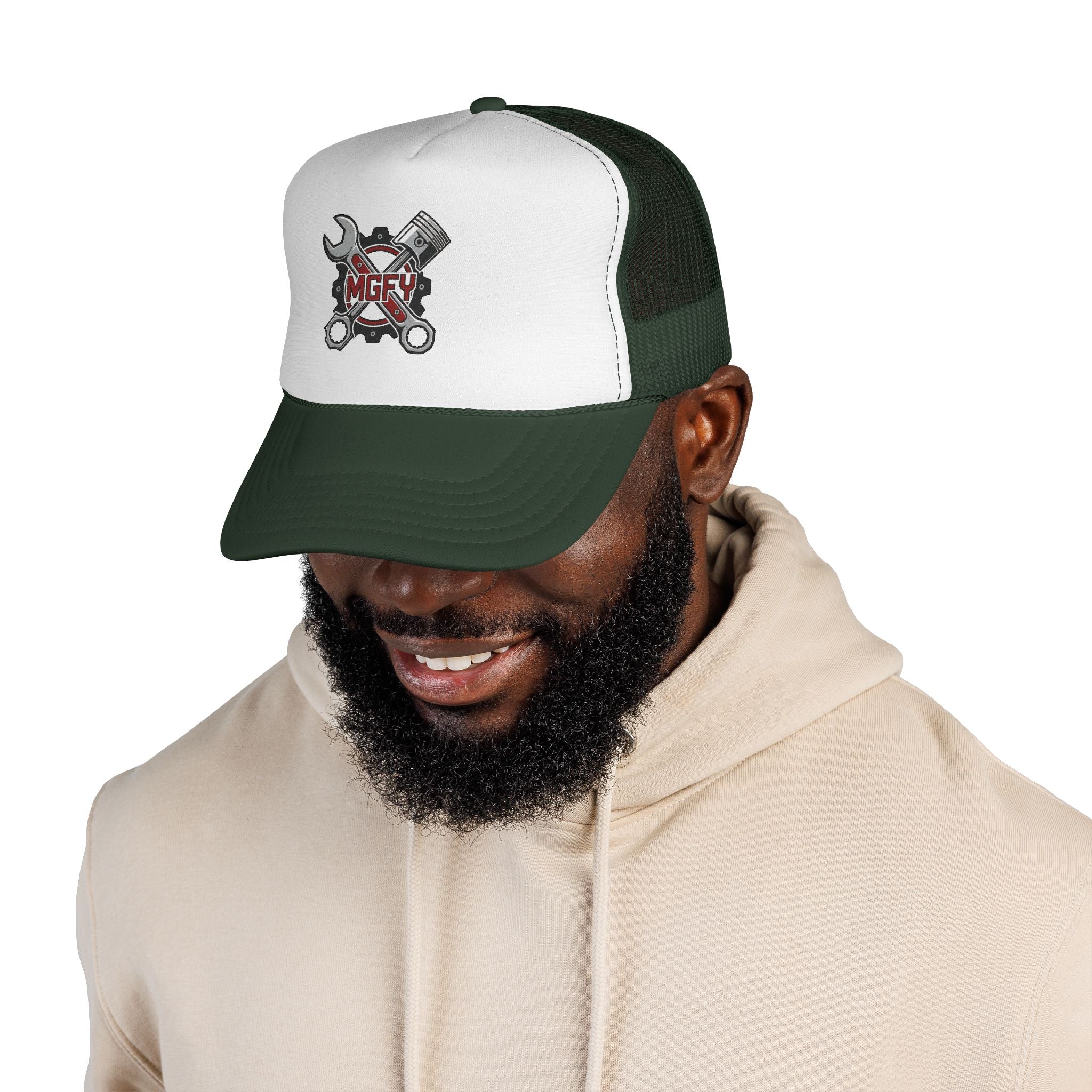 'My Garage For You' Logo Trucker Cap — Mechanic Hat