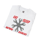 Mechanic Wrench 'Eat Sleep Work Repeat' T-Shirt