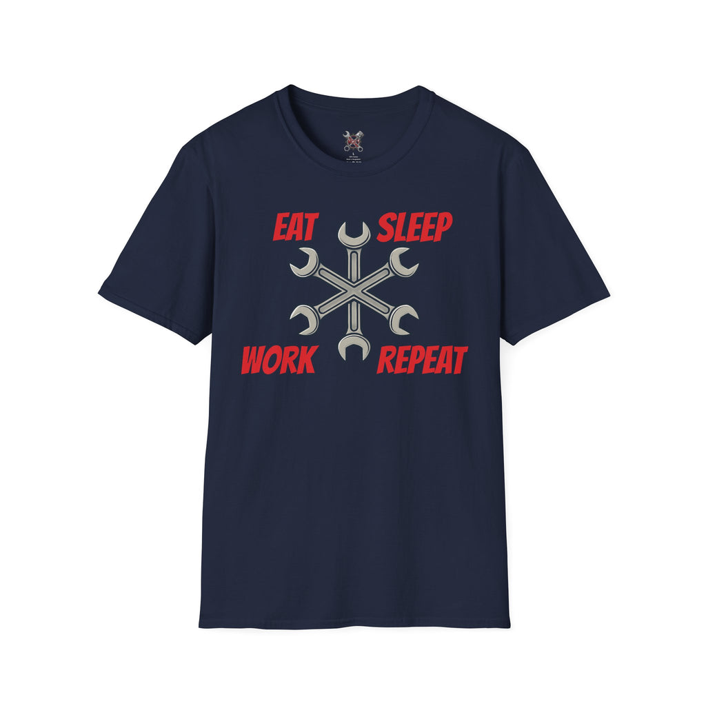 Mechanic Wrench 'Eat Sleep Work Repeat' T-Shirt