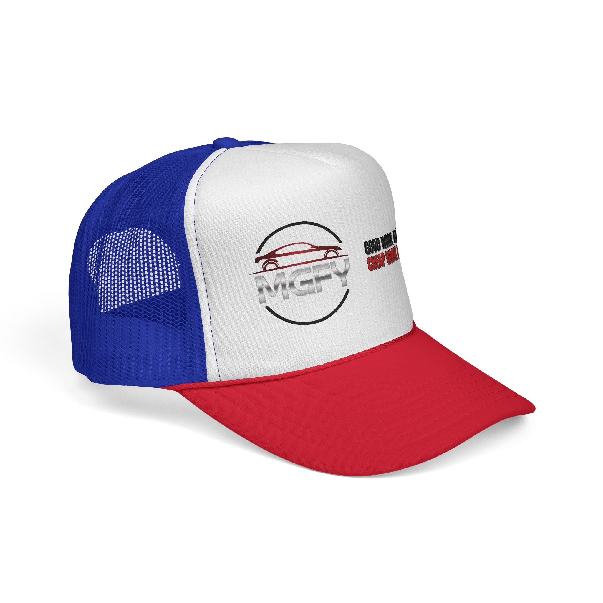 MGFY Logo Trucker Cap — Vintage 'Old Saying' Patch