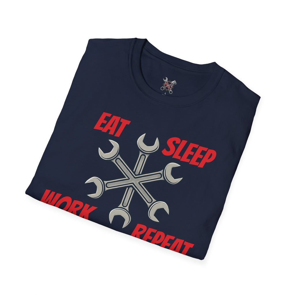 Mechanic Wrench 'Eat Sleep Work Repeat' T-Shirt