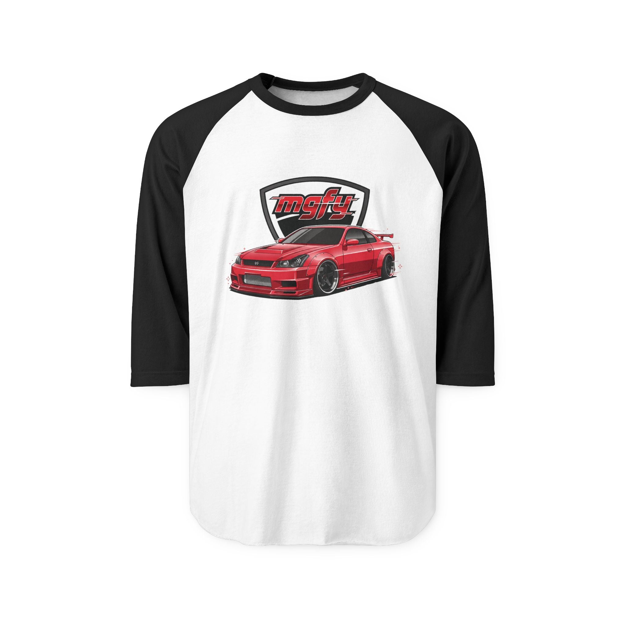 MGFY Custom Car Raglan Shirt — MGFY Logo Tee