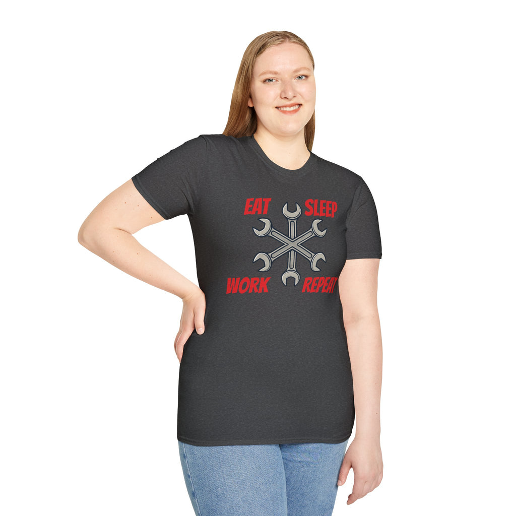 Mechanic Wrench 'Eat Sleep Work Repeat' T-Shirt