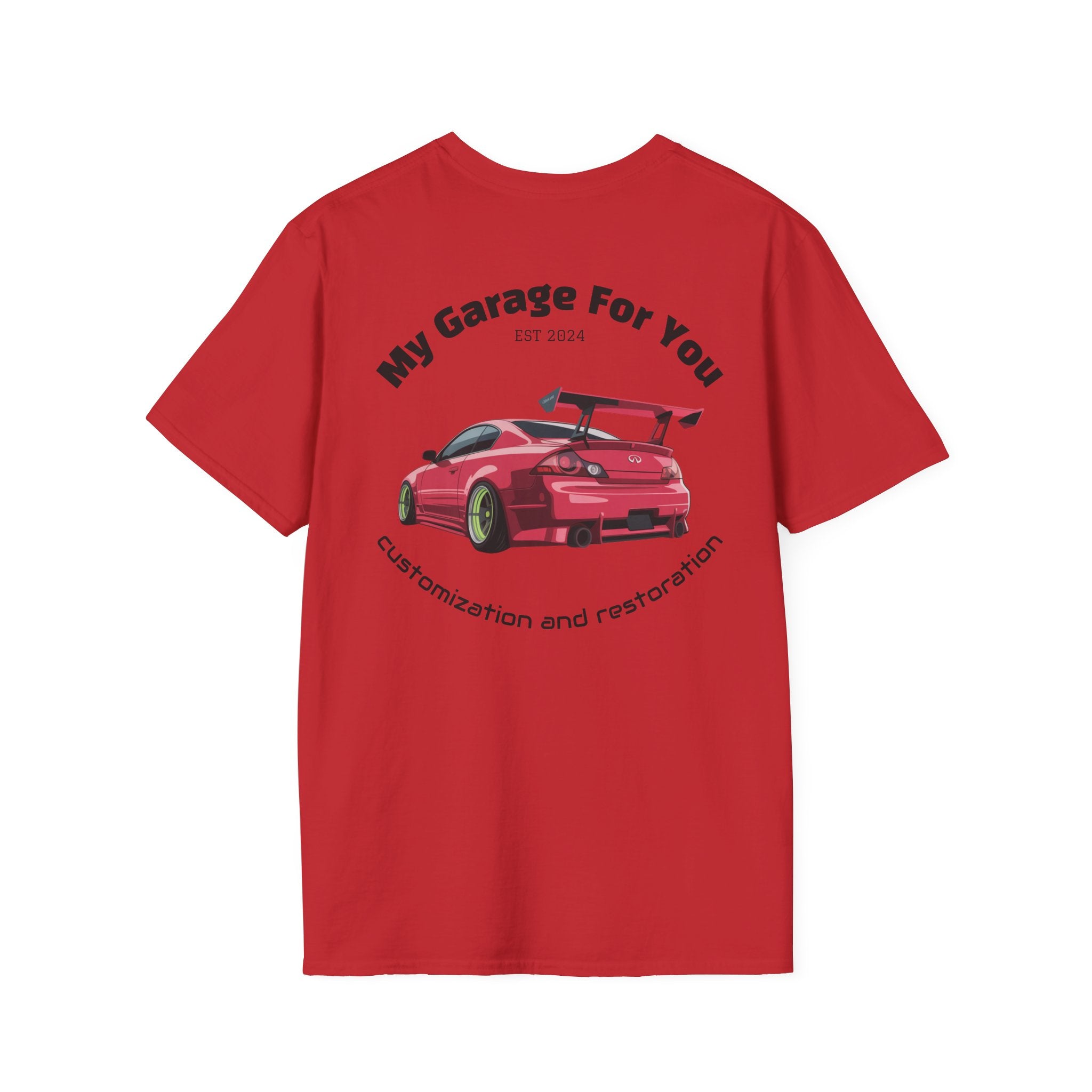 My Garage For You Unisex Softstyle T-Shirt | Ideal Gift for Car Enthusiasts, Casual Wear, Birthday, Father's Day