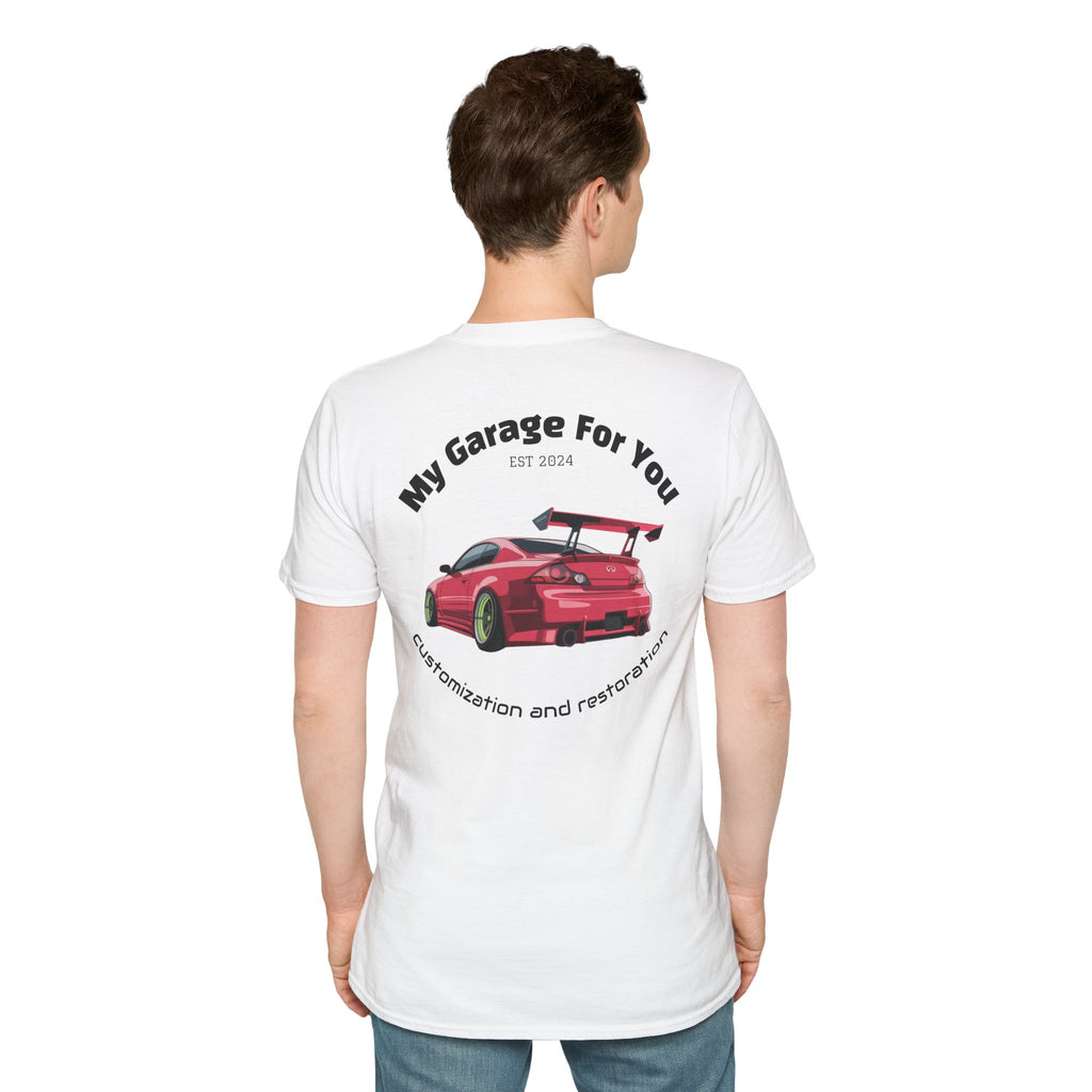 My Garage For You Unisex Softstyle T-Shirt | Ideal Gift for Car Enthusiasts, Casual Wear, Birthday, Father's Day
