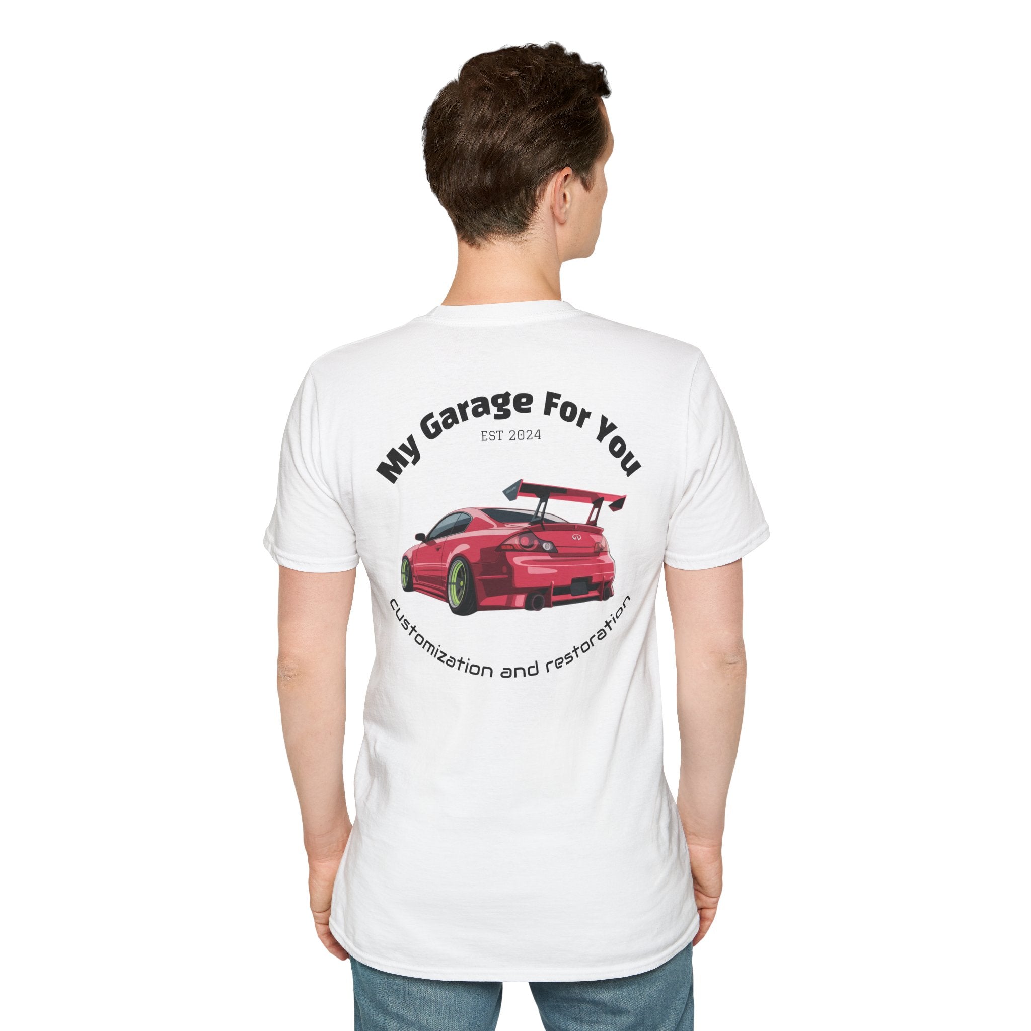 My Garage For You Unisex Softstyle T-Shirt | Ideal Gift for Car Enthusiasts, Casual Wear, Birthday, Father's Day