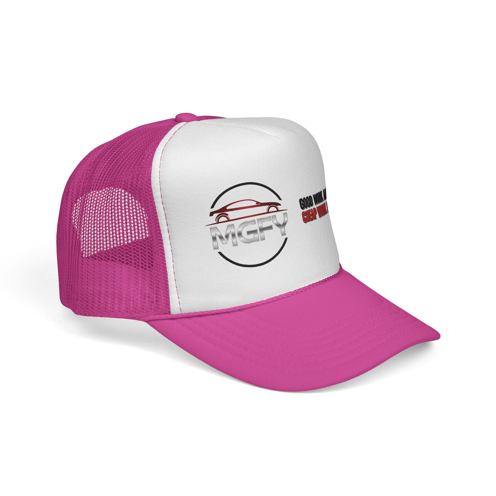 MGFY Logo Trucker Cap — Vintage 'Old Saying' Patch