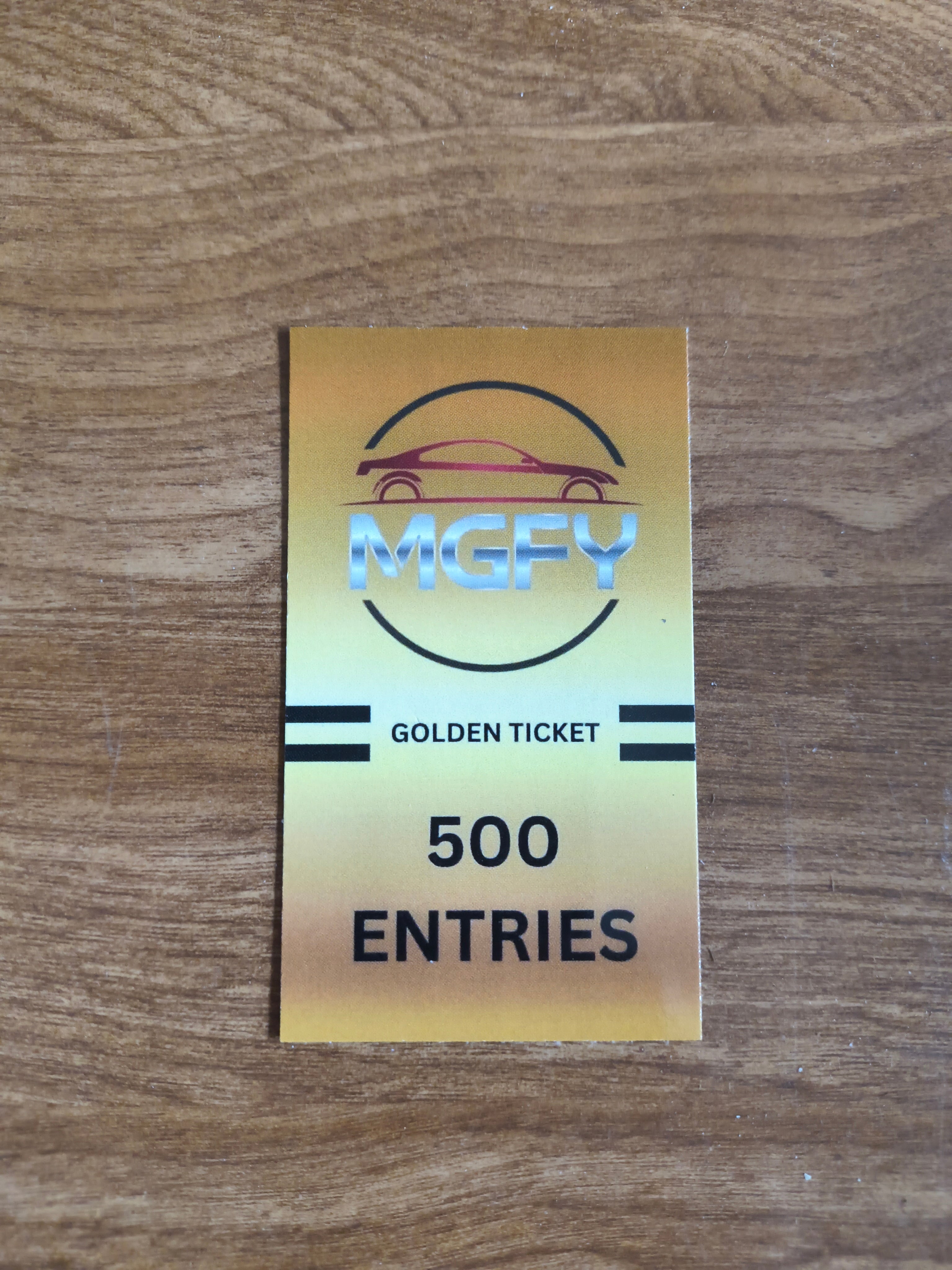 Giveaway Golden Ticket